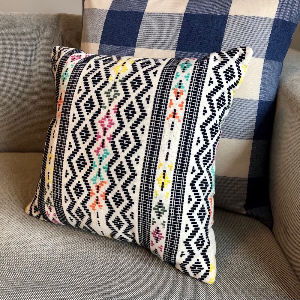 Decorative multicolor throw pillow